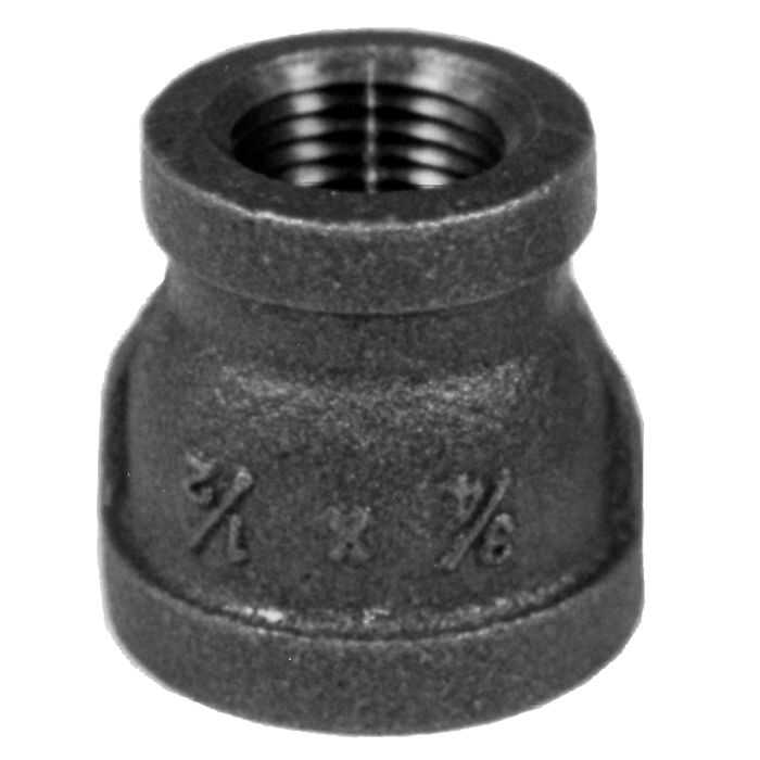 Legend Valves 350-551 2-1/2" x 1" SA Siam Class 150 Malleable Black Iron Reducing Coupling