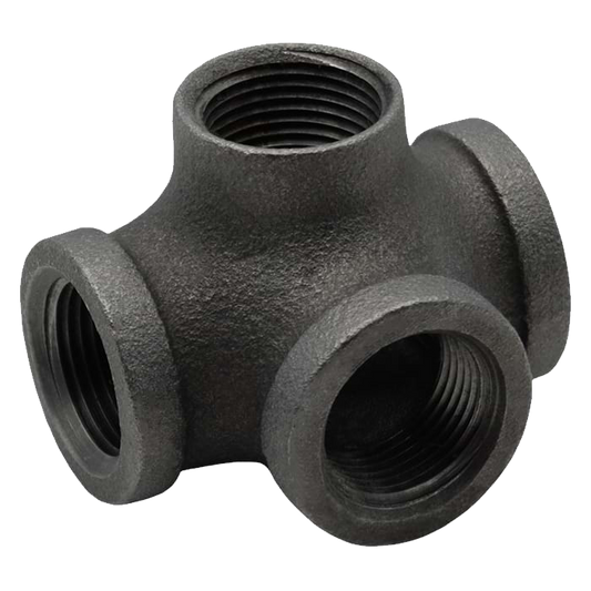 Legend Valves 350-313 1/2" SA Siam Class 150 Malleable Black Iron Side Outlet Tee