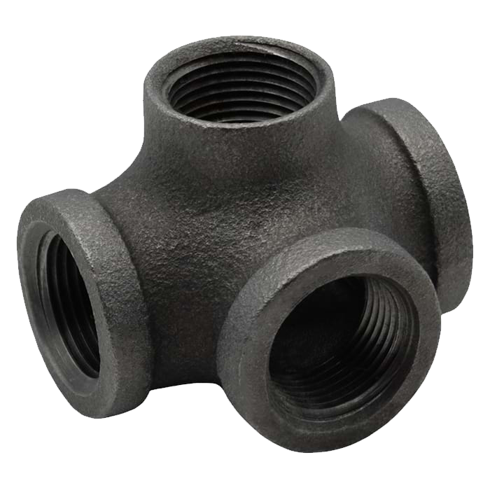 Legend Valves 350-314 3/4" SA Siam Class 150 Malleable Black Iron Side Outlet Tee