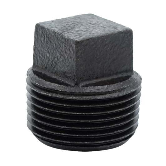 Legend Valves 350-409 2-1/2" SA Siam Class 150 Malleable Black Iron Square Head Plug
