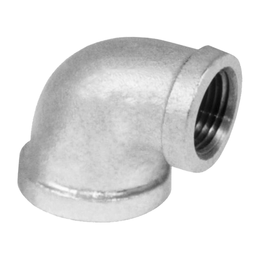 Legend Valves 352-132 2-1/2" x 2" SA Siam Class 150 Malleable Galvanized Iron 90° Reducing Elbow