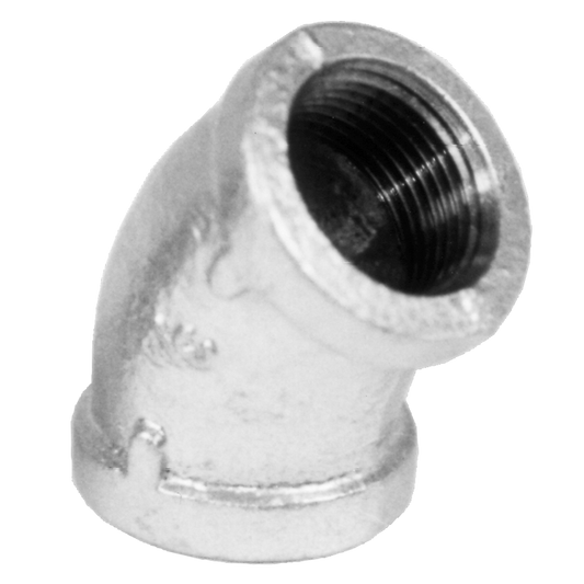 Legend Valves 352-030 3" SA Siam Class 150 Malleable Galvanized Iron 45° Elbow