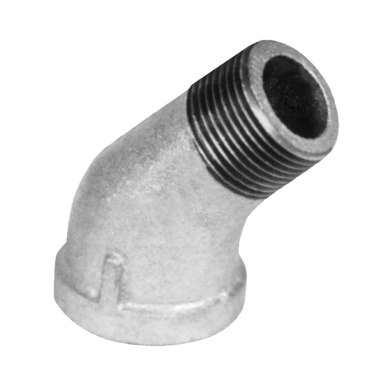 Legend Valves 352-064 3/4" SA Siam Class 150 Malleable Galvanized Iron 45° Street Elbow
