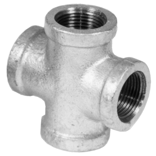 Legend Valves 352-377 1-1/2" SA Siam Class 150 Malleable Galvanized Iron Cross