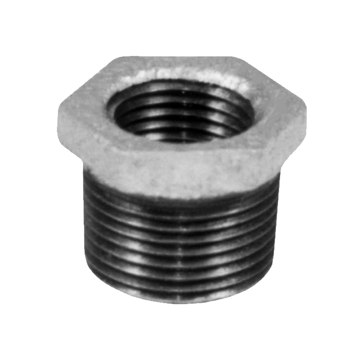 Legend Valves 352-654 6" x 2" SA Siam Class 150 Malleable Galvanized Iron Hex Bushing