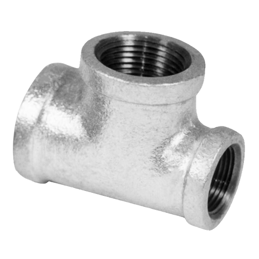 Legend Valves 352-218 1-1/2" x 1/2" SA Siam Class 150 Malleable Galvanized Iron Reducing Tee