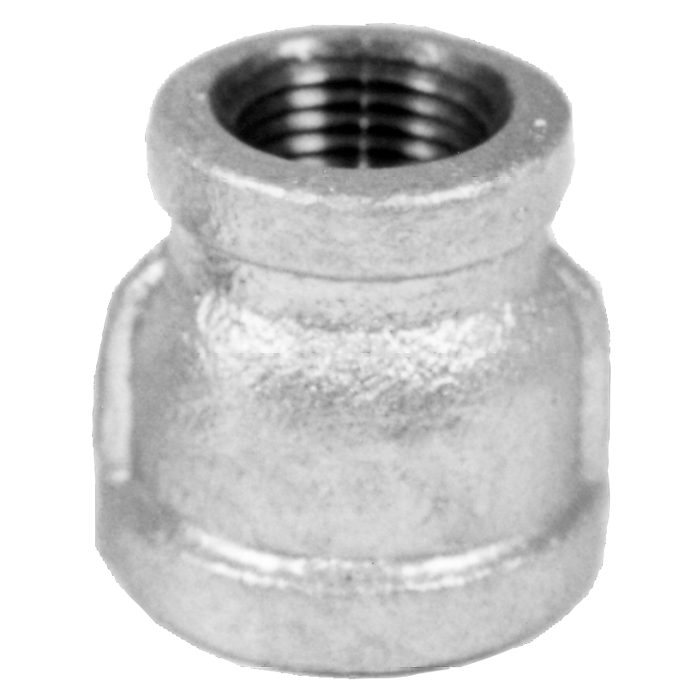 Legend Valves 352-560 3" x 2-1/2" SA Siam Class 150 Malleable Galvanized Iron Reducing Coupling