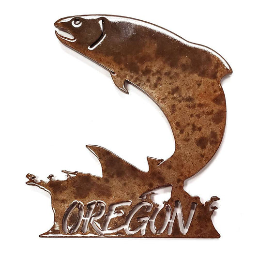 Paradise Clay PAR658 Jumping Salmon w/ Oregon MAGNET