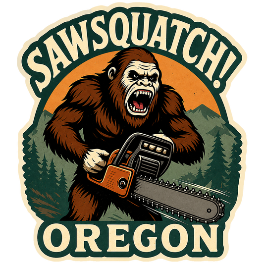 Paradise Clay IHS104 Sawsquatch Oregon - Vinyl Sticker (1 STICKER)