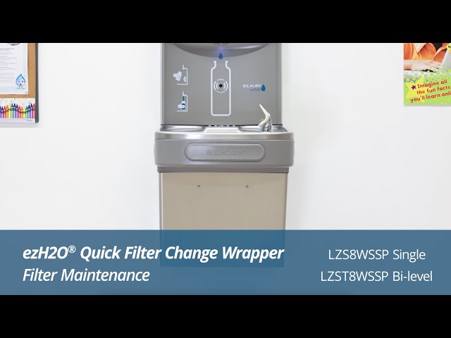 Elkay LZSTL8WSSP-PF Enhanced ezH2O Bottle Filling Station & Versatile Bi-Level ADA Cooler Refrigerated Stainless PFOA/PFOS Reduction Quick Filter Change