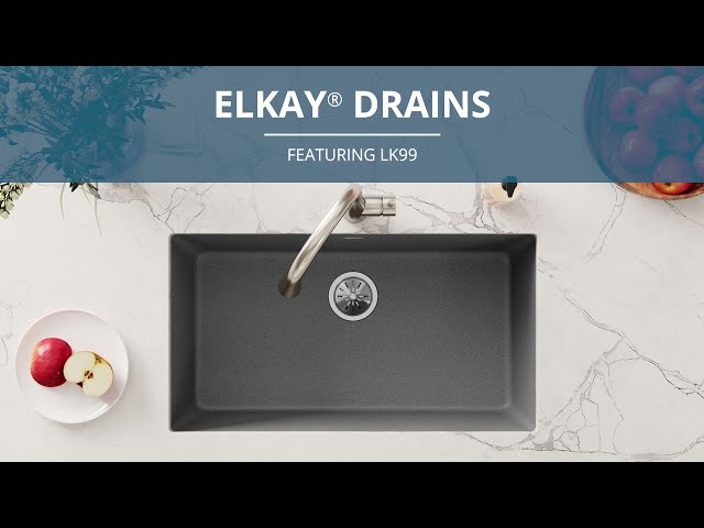 Elkay LK99 Deluxe 3-1/2" Drain Type 304 Stainless Steel Body Strainer Basket Rubber Seal and Tailpiece