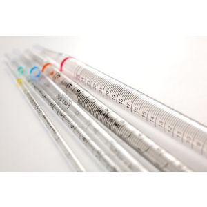Globe Scientific 1735 Serological Pipette 2mL PS Standard Tip 275mm Non-Sterile Green Band 25/Pack