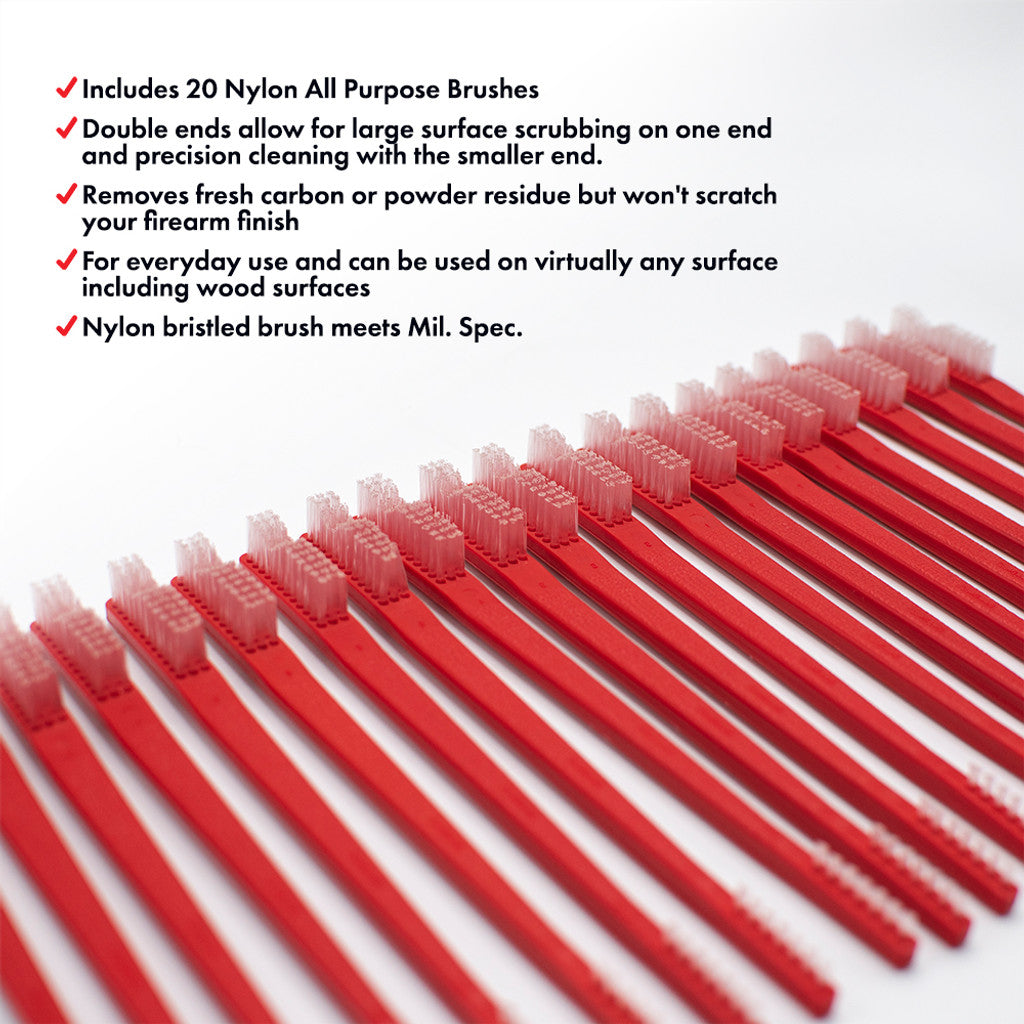 Nylon All Purpose Receiver Brushes 20 Pack