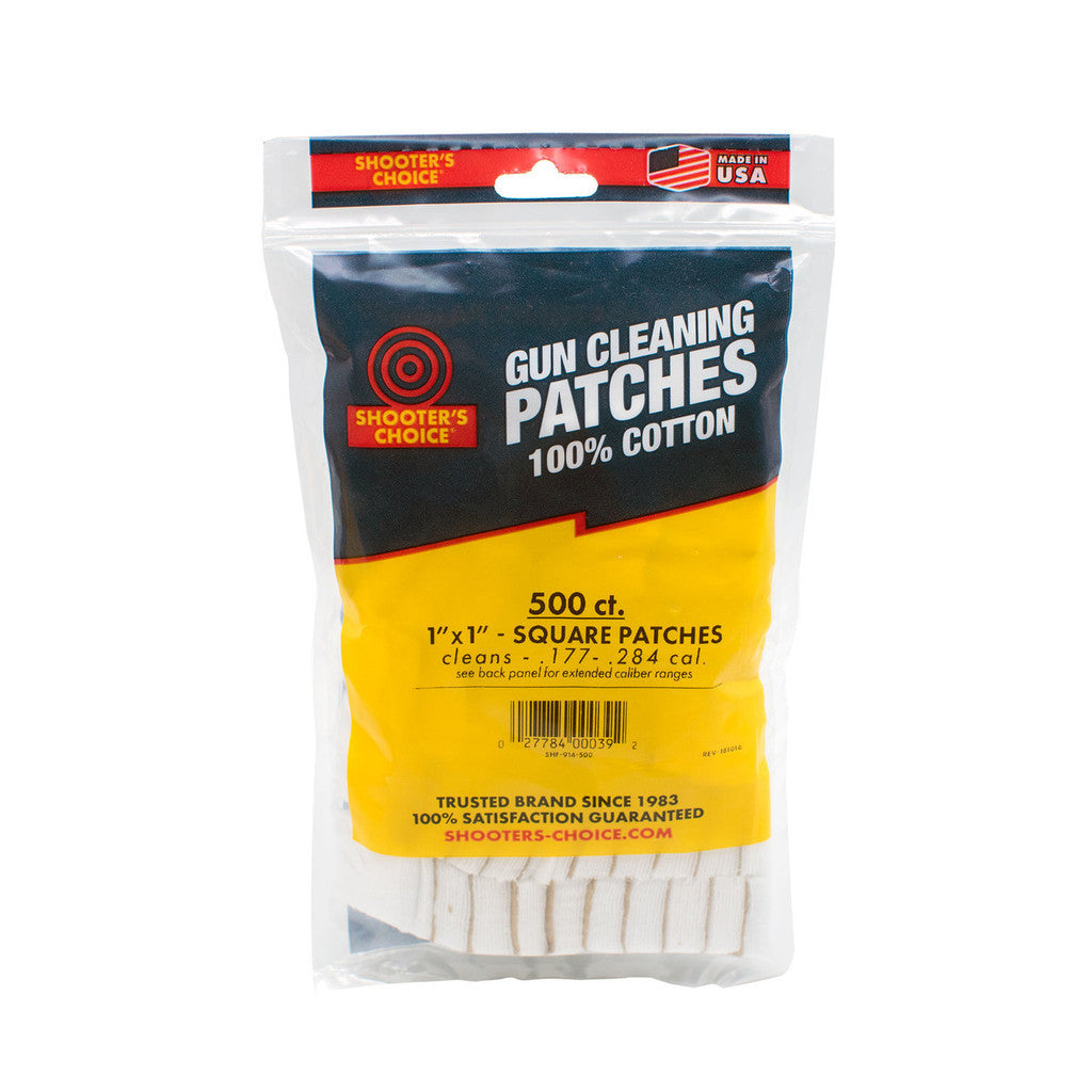 Shooter Choice SHF-914-500 1 Cotton Cleaning Patches - 500 count