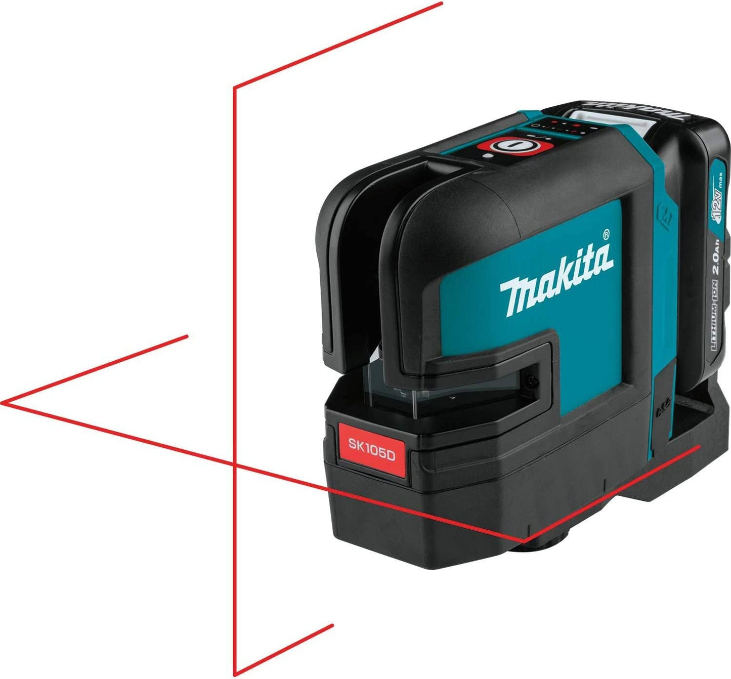 Makita SK105DNAX 12V max CXT® Lithium‘Ion Cordless Self‘Leveling Cross‘Line Red Beam Laser Kit (2.0Ah)