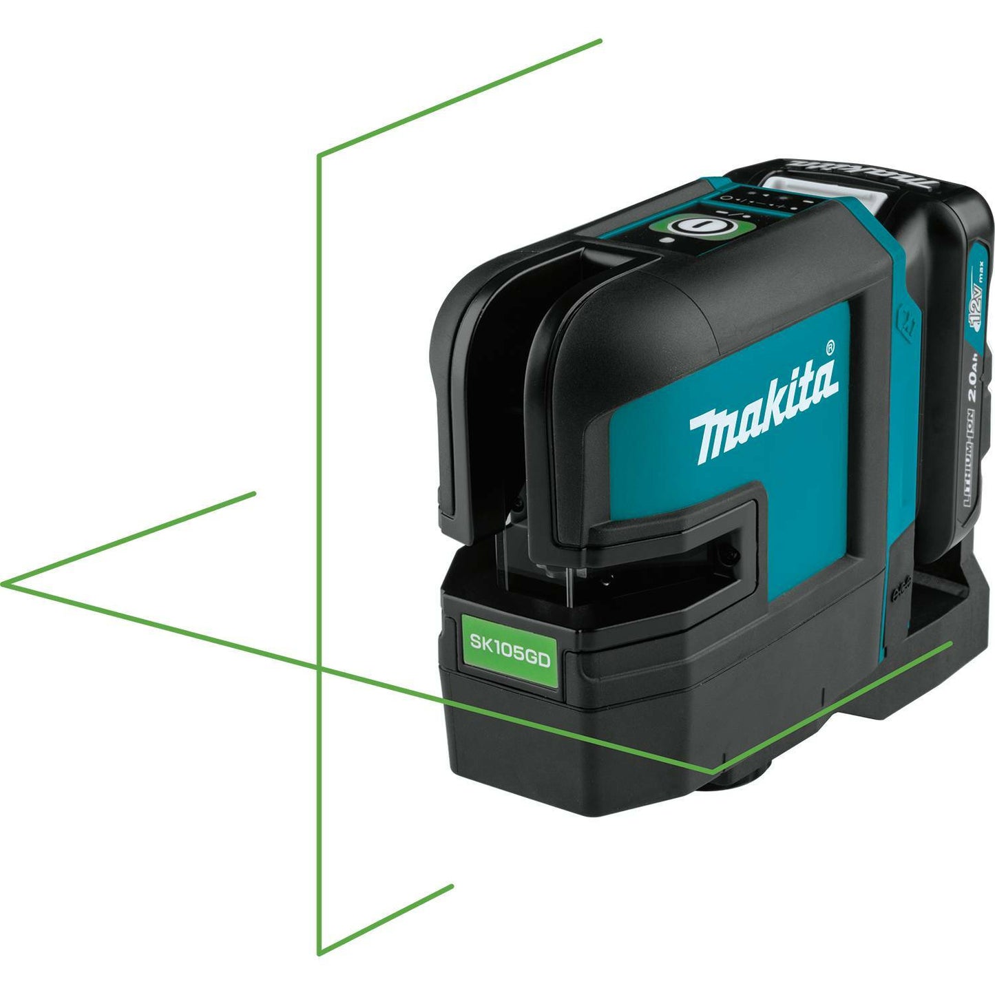 Makita SK105GDNAX 12V max CXT® Lithium‘Ion Cordless Self‘Leveling Cross‘Line Green Beam Laser Kit (2.0Ah)