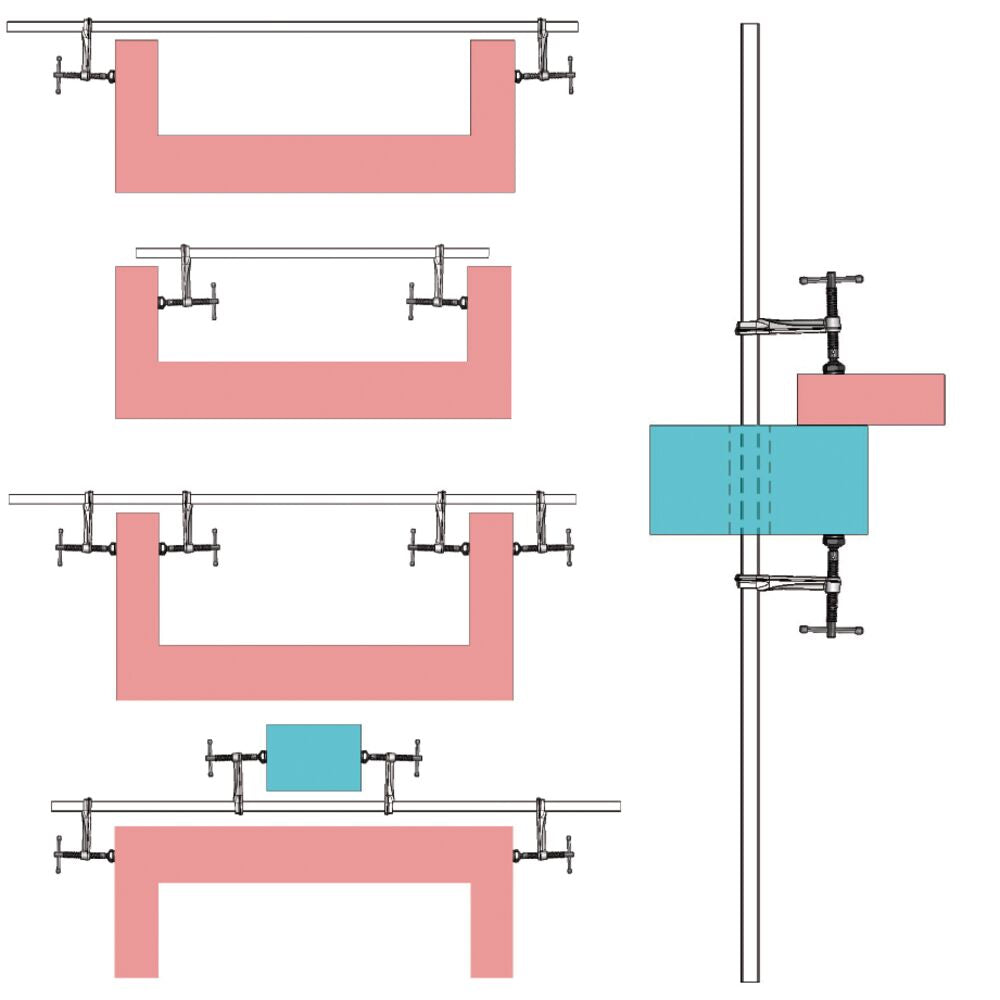 Bessey GSV300M Double force all‑steel variable clamps (GSV)