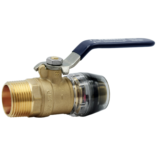 Legend Valves 465-285 1" SmartClick No Lead DZR Forged Brass MNPT Transition Ball Valve