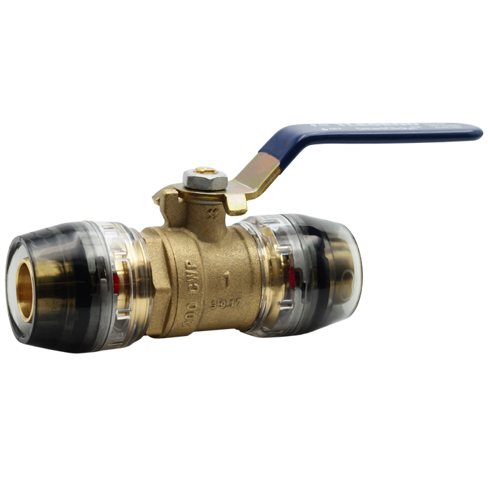 Legend Valves 465-255 1" SmartClick No Lead DZR Forged Brass Ball Valve