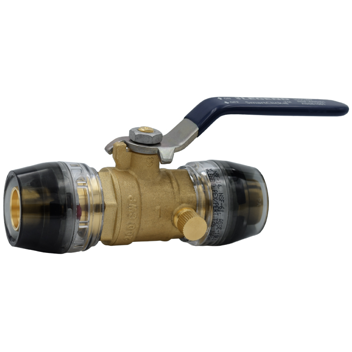 Legend Valves 465-265 1" SmartClick No Lead DZR Forged Brass Ball Valve with Drop Ear