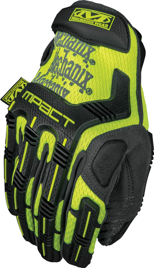 Mechanix Wear SMP-91-008 Hi-Viz M-Pact® High-Visibility Impact Gloves, Size-S