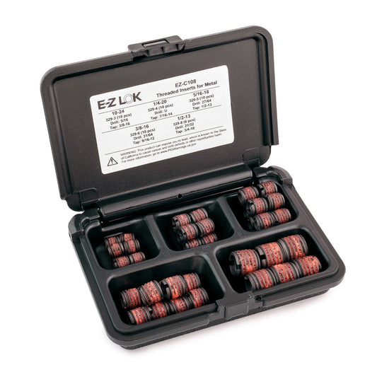 E-Z LOK™ Threaded Insert Assortment Kit for Metal - Carbon Steel - 10-24 to 1/2-13