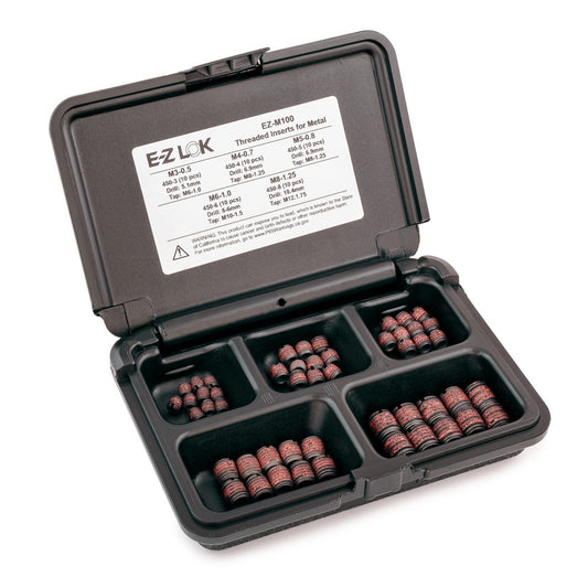 E-Z LOK™ Threaded Insert Assortment Kit for Metal - Carbon Steel - M3 to M8