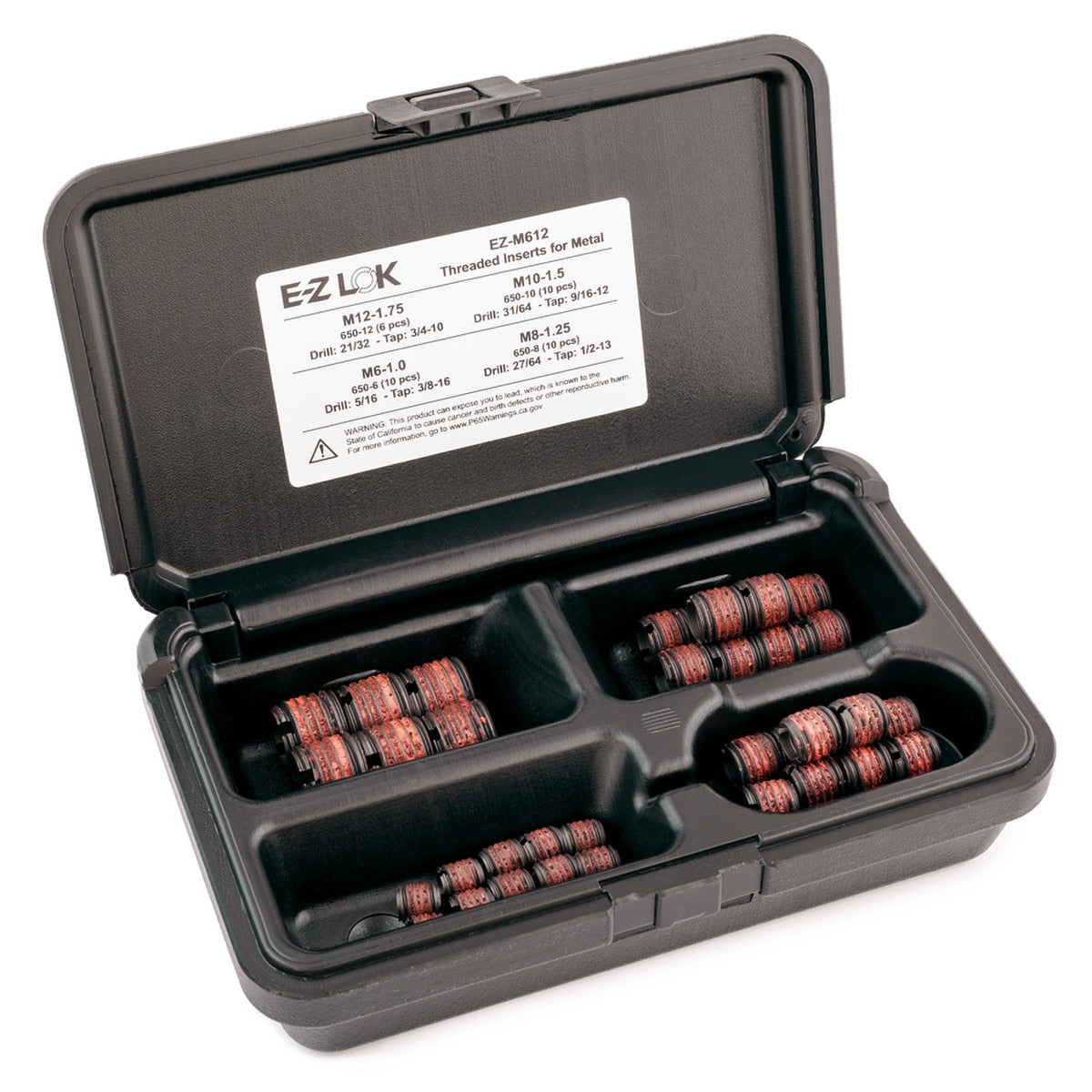 E-Z LOK™ Threaded Insert Assortment Kit for Metal - Carbon Steel - M6 to M12