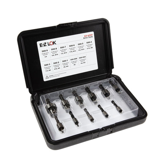 E-Z LOK™ Slotted Insert Drive Tool Assortment Kit for Metal - #4 to 3/4