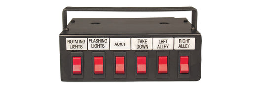 Soundoff Signal ETSP6F 600 Series Switch W/ 6 Functions: 6 Rocker Switches, Includes Universal Bail Bracket - 12V