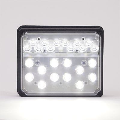 Soundoff Signal EPSSE10UX-W Nfuse® 9X7 P Scene Light, Screw Mount, 10-32 Vdc, 1.5' Pigtail, Clear Lens, 24 Led, Single Color, White