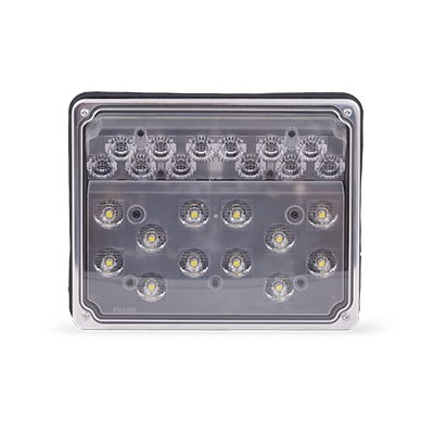 Soundoff Signal EPSSE10UX-W Nfuse® 9X7 P Scene Light, Screw Mount, 10-32 Vdc, 1.5' Pigtail, Clear Lens, 24 Led, Single Color, White