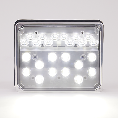 Soundoff Signal EPSSE10UX-W Nfuse® 9X7 P Scene Light, Screw Mount, 10-32 Vdc, 1.5' Pigtail, Clear Lens, 24 Led, Single Color, White
