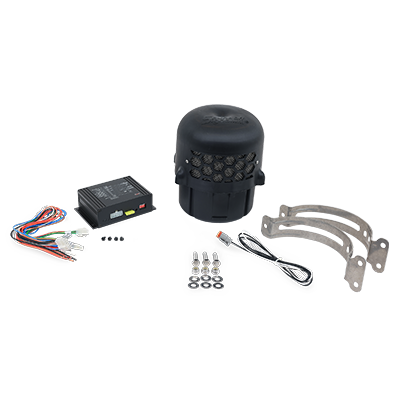 Soundoff Signal ETSKLF201 Lf Aftershock Siren System, Includes: (2) 100 Watt Speakers, 200 Watt Amplifier & Universal Brackets