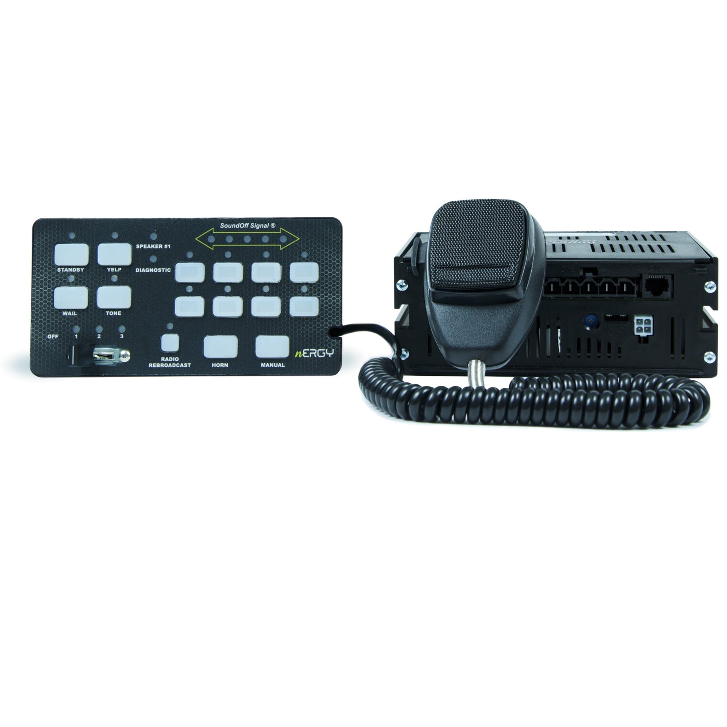 Soundoff Signal ETSA481RSP Nergy 400 Series Remote Siren W/ Button Control, 10-16V - 100 Watt Single-Tone