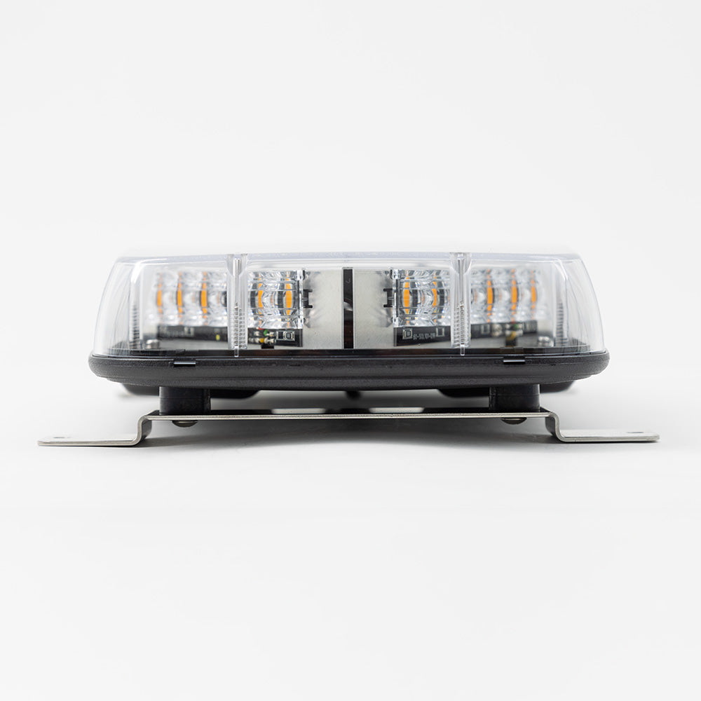 Soundoff Signal EPL7PDFC Pinnacle Mini Lightbar (Epl7000) - Standard Permanent Mount W/ 12 Ft Cable For Hardwire Installation – Amber/White Leds