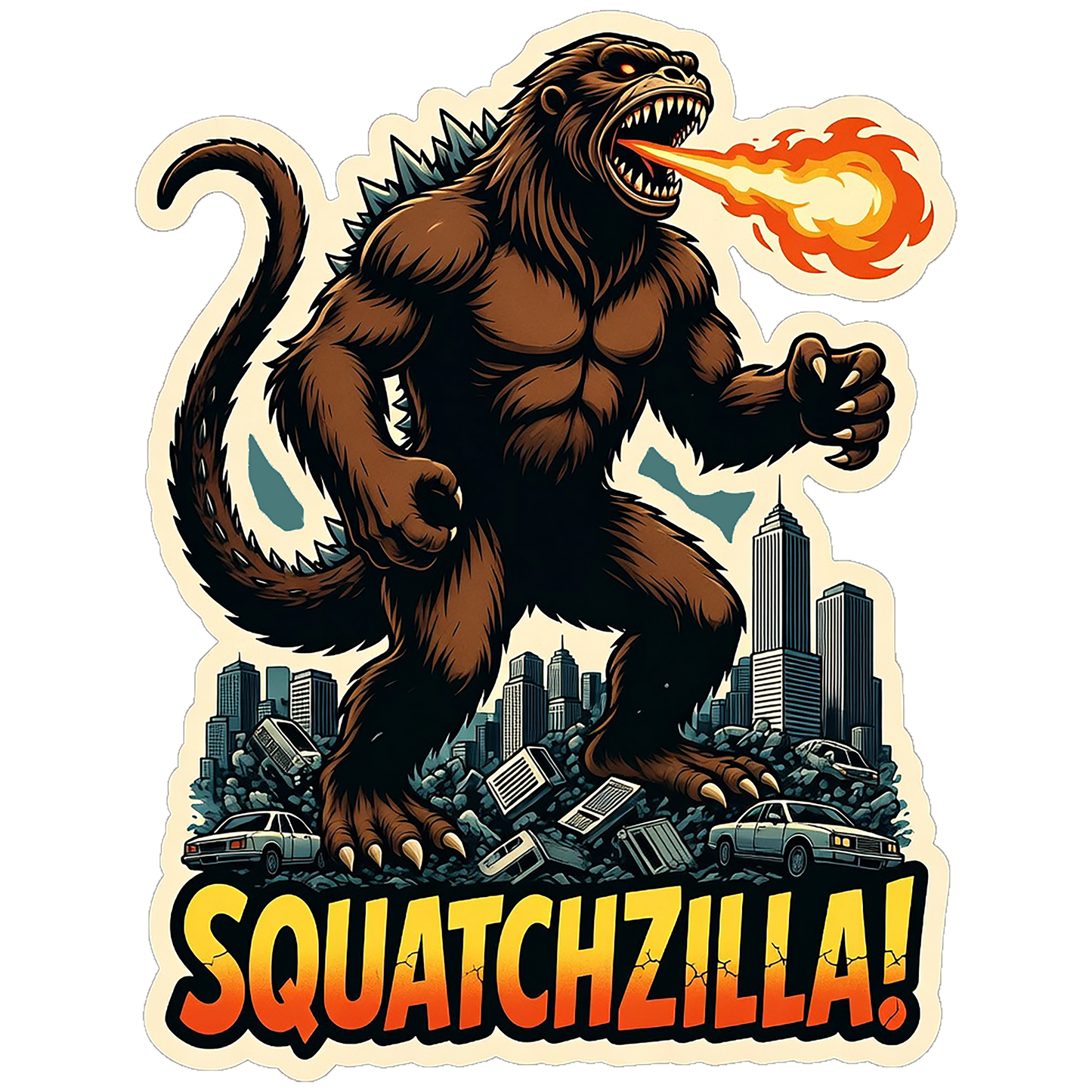 Paradise Clay IHS093 Squatch-Zilla V2 - Vinyl Sticker (1 STICKER)