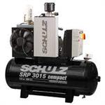 Schulz 970.3454-460 SRP-3000 Series Rotary Screw SRP3015 Compact-II, 15 HP, 460V 3 Ph., 51CFM@125PSI, 60 Gallon Horizontal Tank