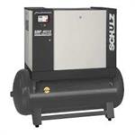 Schulz 970.4021-0 SRP-4000 Flex-Drive Series Rotary Screw SRP-4010 Flex, 10 HP, 460V 3 Ph., 35CFM@125PSI, 120 Gallon Horizontal Tank