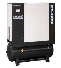Schulz 970.3455-0 SRP-4000 Series Rotary Screw SRP-4015 R Dynamic, 15 HP, 208-230V 3 Ph., 51CFM@125PSI, 120 Gallon Horizontal Tank