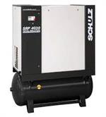 Schulz 970.4075-460 SRP-4000 Series Rotary Screw SRP-4008 R Dynamic, 7.5 HP, 460V 3 Ph., 25CFM@125PSI, 60 Gallon Horizontal Tank