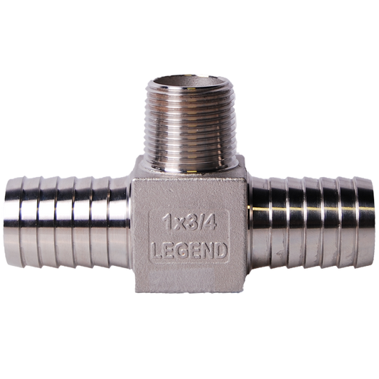 Legend Valves 312-084SS 3/4" .304 Stainless Steel Hydrant Insert x MNPT Tee
