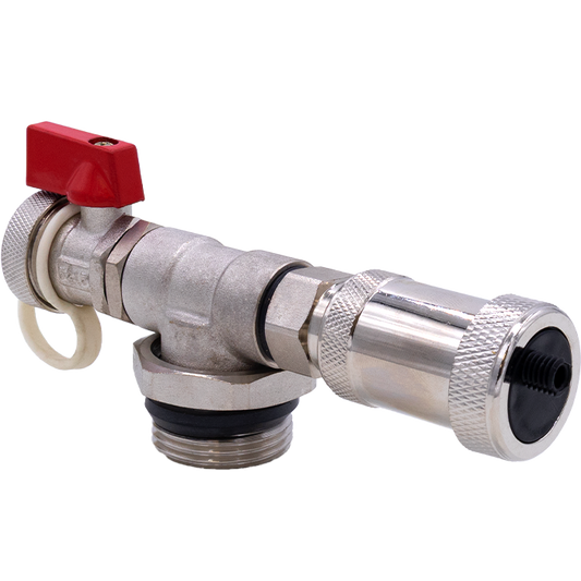 Legend Valves 833-805 1" Chrome-Plated Brass Air Vent & Water Purge Adapter for M-8330 & M-8300E Stainless Steel Manifolds