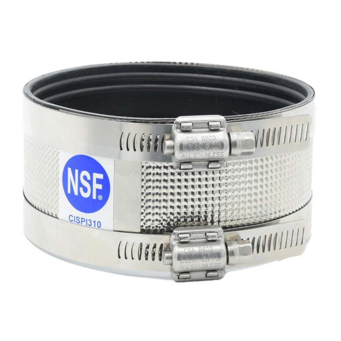 Legend Valves 303-415 10" No Hub Coupling with Stainless Steel Bands and 28 Gauge Stainless Steel Shield