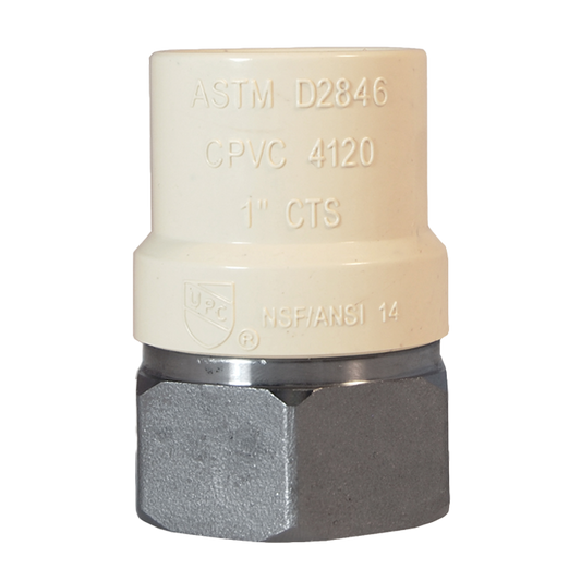 Legend Valves 302-444 3/4" Stainless Steel FNPT x CPVC Transition Fittings