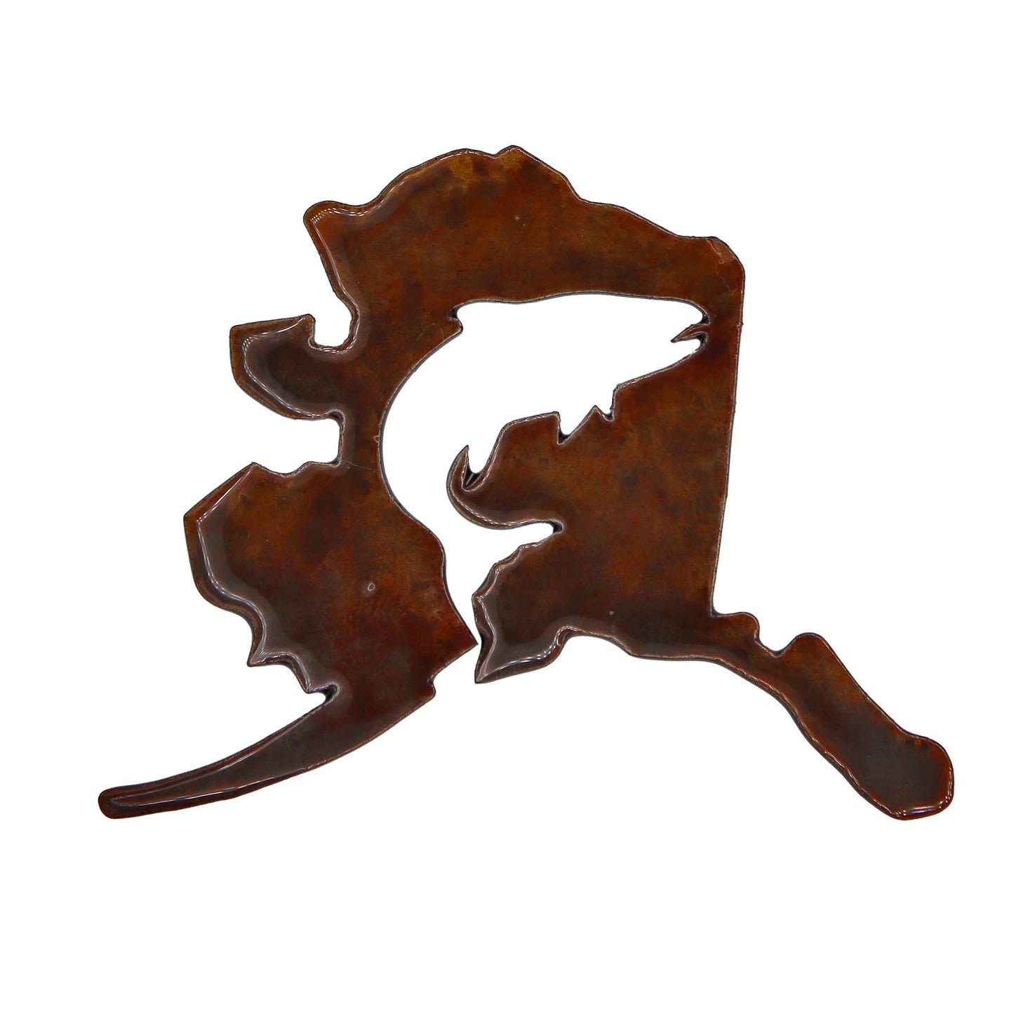 Paradise Clay PAR915 State Of Alaska W/ Jumping Salmon - Magnet