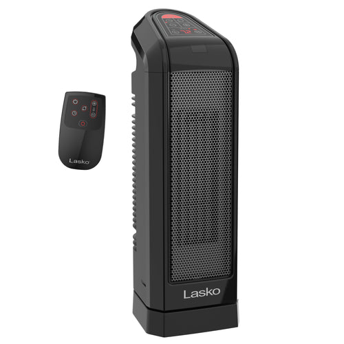 Lasko CT16670 1500W Ceramic Tower Space Heater with Remote, Black