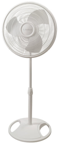 Lasko 2520 16" Oscillating 3-Speed Pedestal Fan, White