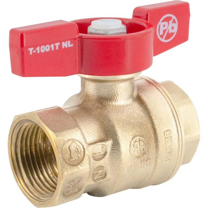 Legend Valves 101-653NL 1/2" No Lead Forged Brass Full Port Ball Valve with Tee Handle