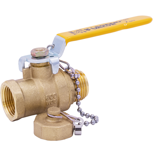 Legend Valves 101-570 3/4" Forged Brass Full Port Ball Valve with Cap and Chain